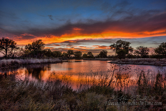 Autumn Sunset on the Platte