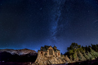 Winter Milky Way over Chapel on the Rock