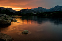 Lake Estes - Smokey Sky Sunset w/Stanley Hotel