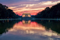 Lincoln Memorial Sunset Reflecting Pool Sept 2010