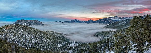 Rare: Many Parks Curve Above the Clouds pano