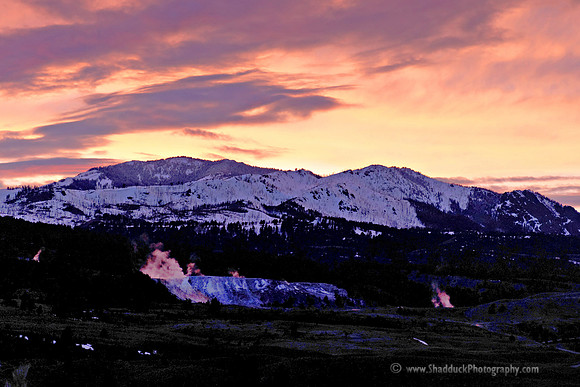 Yellowstone Sunset, May 2011, Mammoth