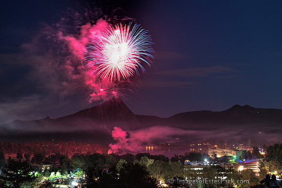 Estes Park Fireworks over Lake Estes 2017
