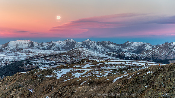 October 2016 Full Moon Setting at Sunrise