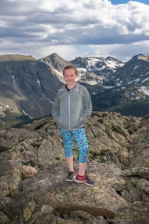 The Dooley Family at 11,975' Elevation in Rocky Mountain National Park