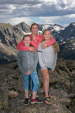 The Dooley Family at 11,975' Elevation in Rocky Mountain National Park