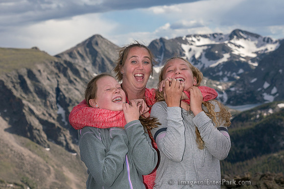 The Dooley Family at 11,975' Elevation in Rocky Mountain National Park