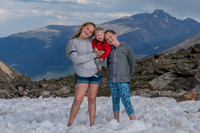 The Dooley Family at 11,975' Elevation in Rocky Mountain National Park