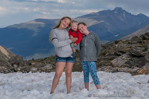 The Dooley Family at 11,975' Elevation in Rocky Mountain National Park