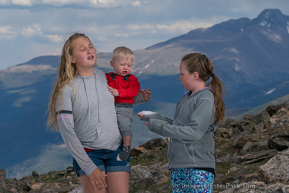 The Dooley Family at 11,975' Elevation in Rocky Mountain National Park