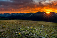 Summer Sunset over the Never Summer Range in Rocky Mountain National Park