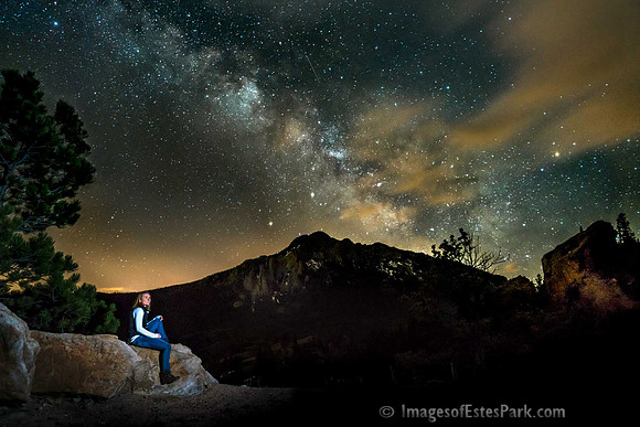 Kayla Under the Milky Way - Available seasonally when clear skies and absence of the moon allow.