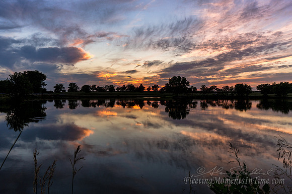 Summer Sunset at Lake Hastings
