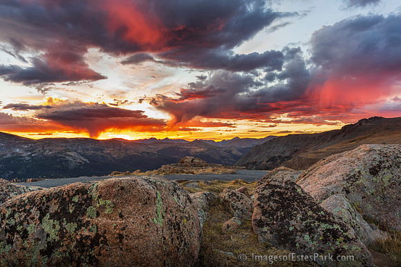 September Sunset from Forest Canyon Overlook, Elevation 11,709' 7:21 p.m. MDT, 9/11/2018.