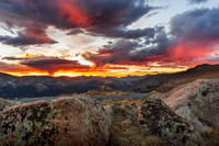 September Sunset from Forest Canyon Overlook, Elevation 11,709' 7:21 p.m. MDT, 9/11/2018.
