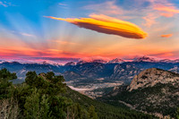 October Sunrise over Estes Park - Version 1 with an amazing cloud formation.