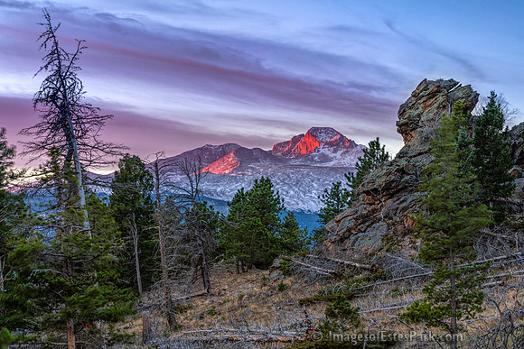 Longs Peak gets a morning kiss of sunrise light!