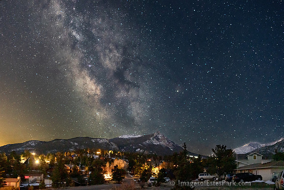 A quiet early morning in the neighborhood. 4:55 a.m. MDT. Estes Park
