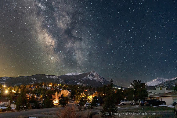 A quiet early morning in the neighborhood. 4:55 a.m. MDT. Estes Park