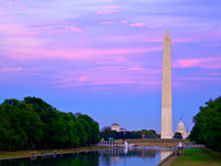 DC sunset reflection pool