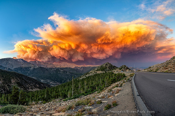 Smoke from the Cameron Peak Wildfire. From Trail Ridge in Rocky Mountain National Park 9/6/2020.