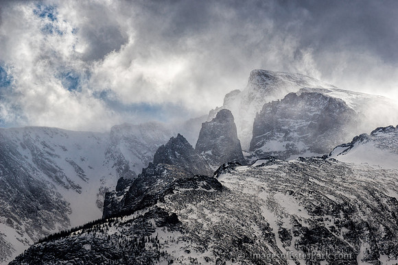 Taylor Peak and the Sharkstooth Pummeled by Winter Winds