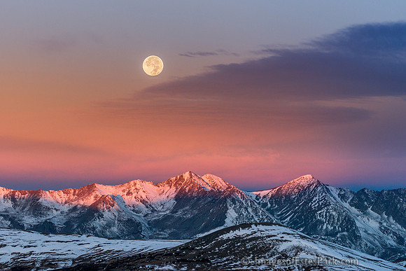 October 2016 Full Moon Setting at Sunrise
