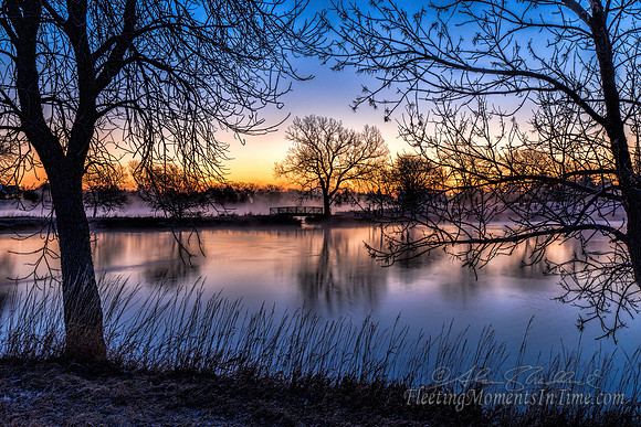 Lake Hastings - 1/2 hr before sunrise - chilly Sunday Spring Morning