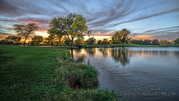 Lake Hastings October Setting Sun